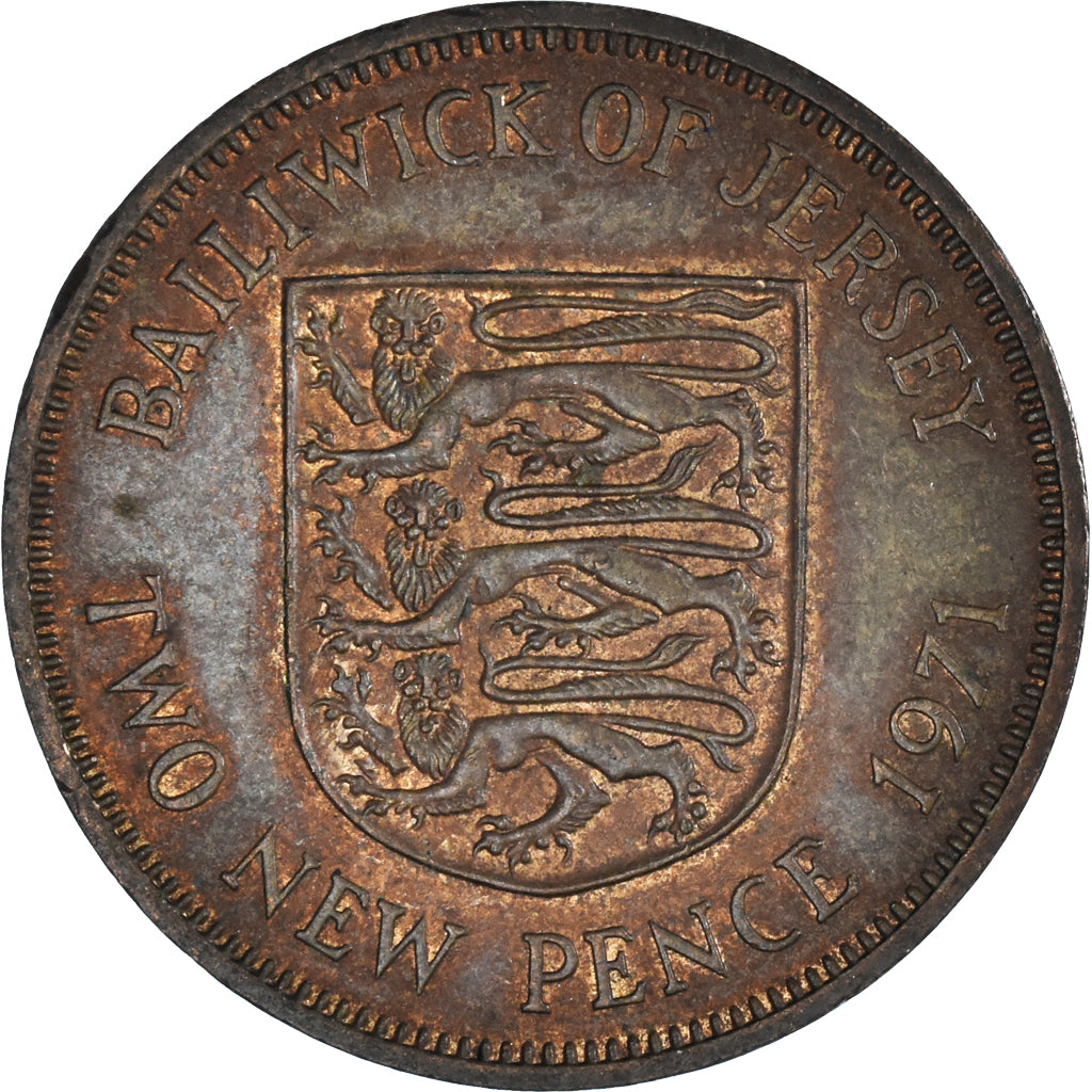 Moeda, Jersey, 2 New Pence, 1971
