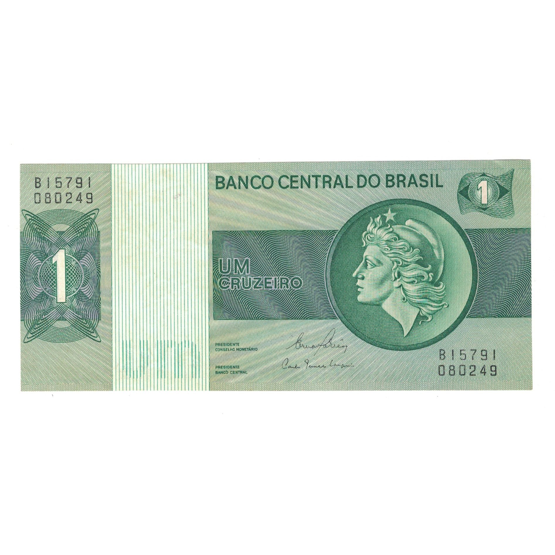 Banknote, Brazil, 1 Cruzeiro, KM:191Ac, UNC(63)