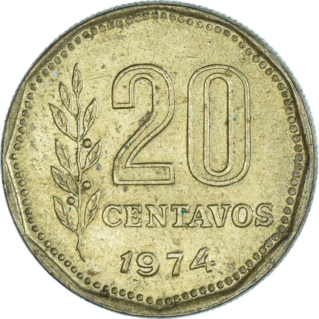 Moeda, Argentina, 20 Centavos, 1974