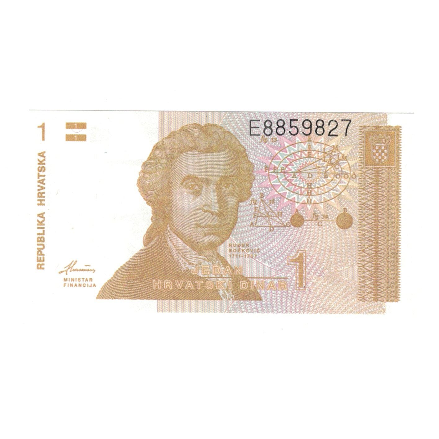 Banknote, Croatia, 1 Dinar, KM:16a, UNC(65-70)