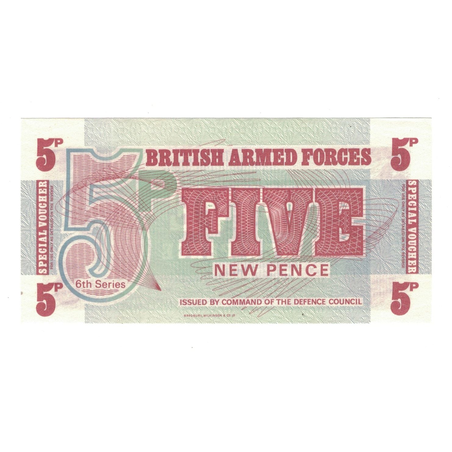 Billete, 5 New Pence, Undated (1972), Gran Bretaña, KM:M44a, SC