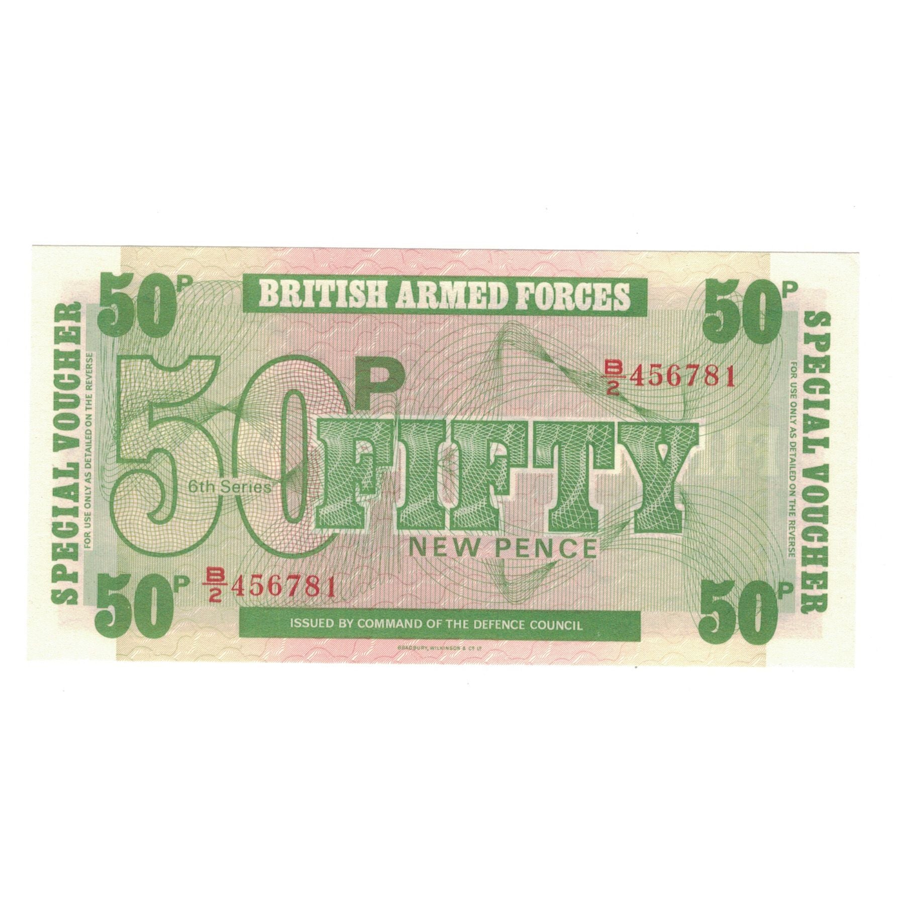 Nota, Grã-Bretanha, 50 New Pence, KM:M46a, UNC(65-70)