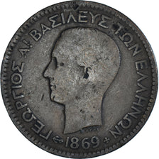 Monnaie, Grèce, 10 Lepta, 1869