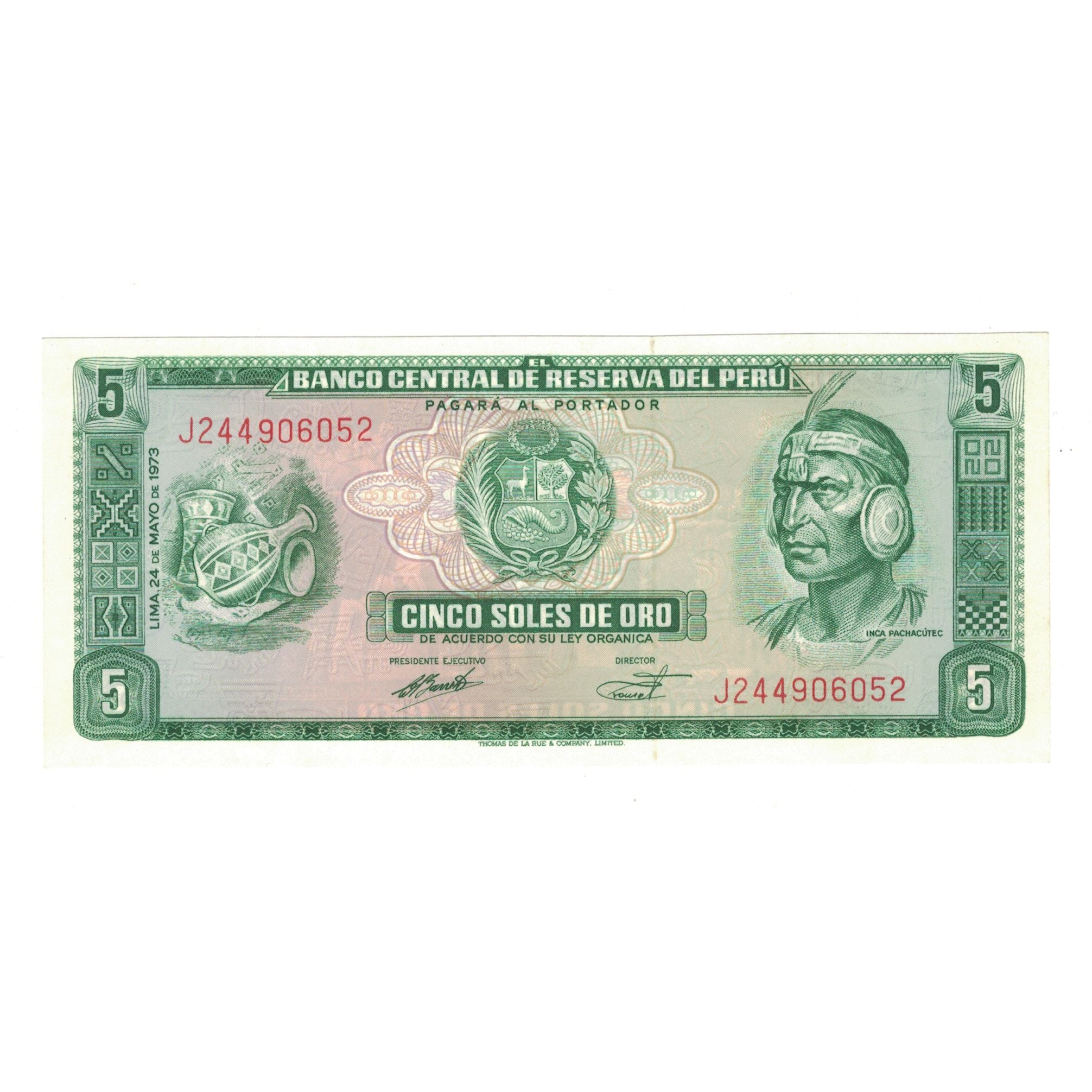Banknote, Peru, 5 Soles De Oro, 1973, 1973-05-24, KM:99c, UNC(65-70)