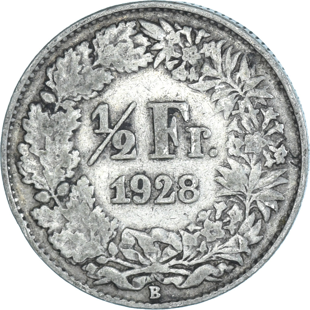 Moneda, Suiza, 1/2 Franc, 1928