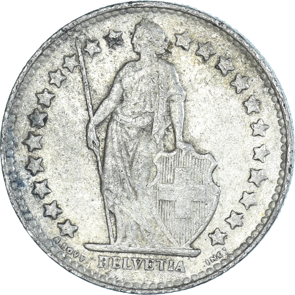 Münze, Schweiz, 1/2 Franc, 1952