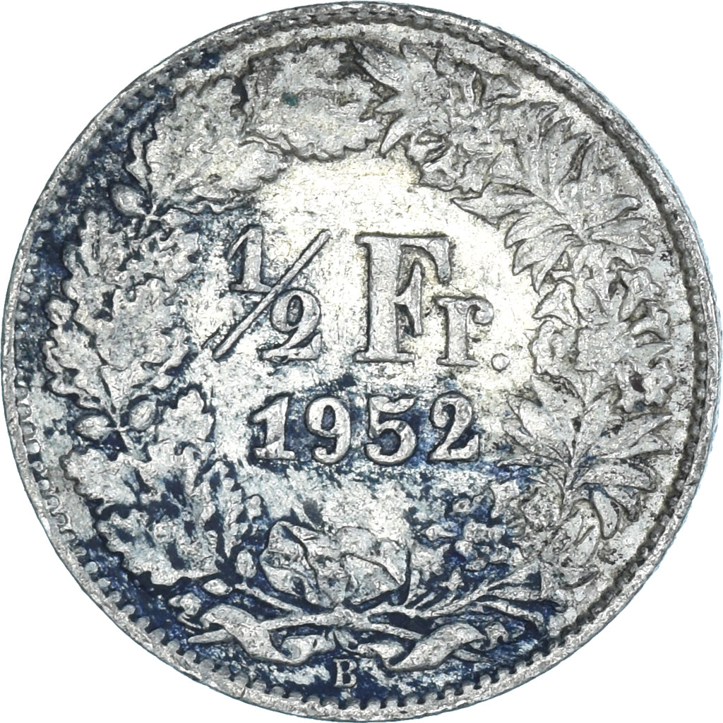 Münze, Schweiz, 1/2 Franc, 1952
