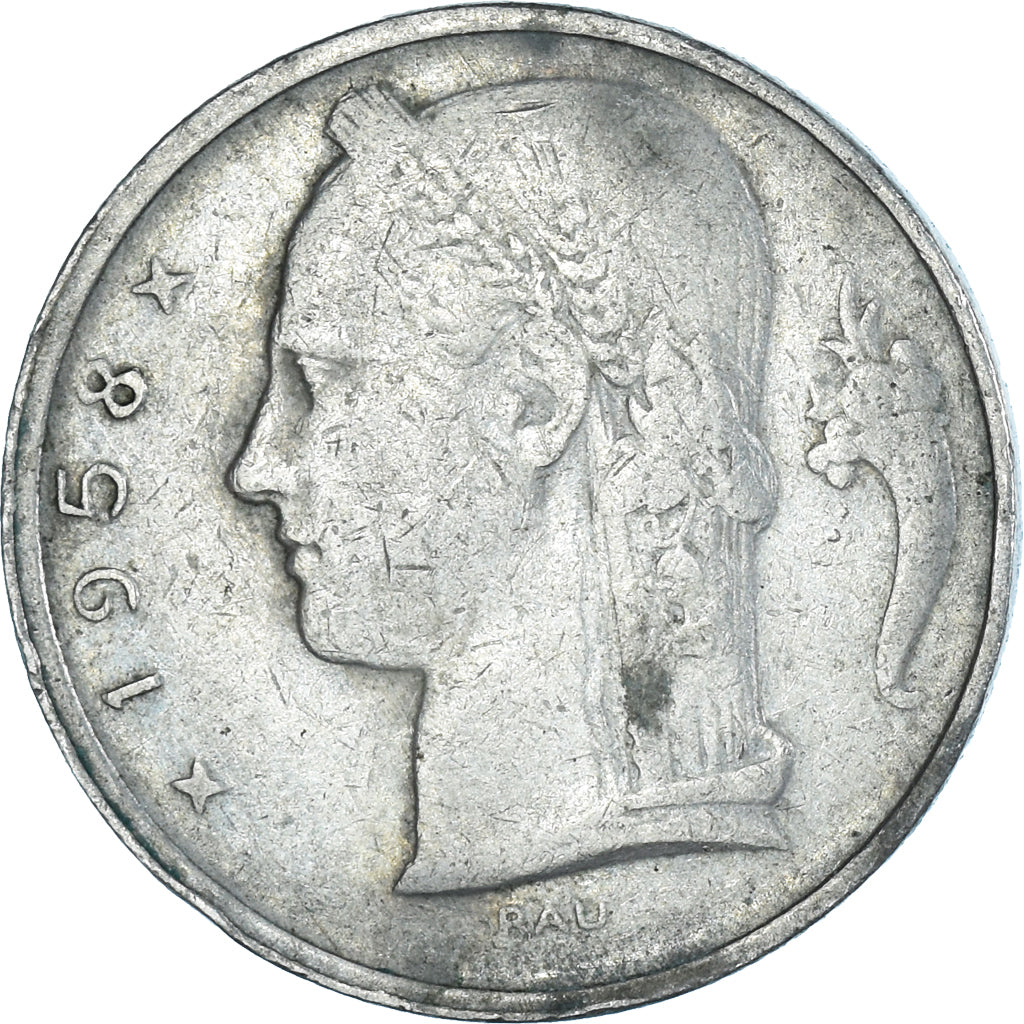 Moneta, Belgia, 5 Francs, 5 Frank, 1958