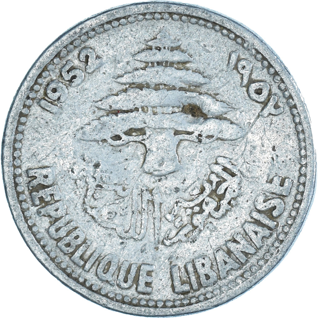 Moneta, Liban, 5 Piastres, 1952