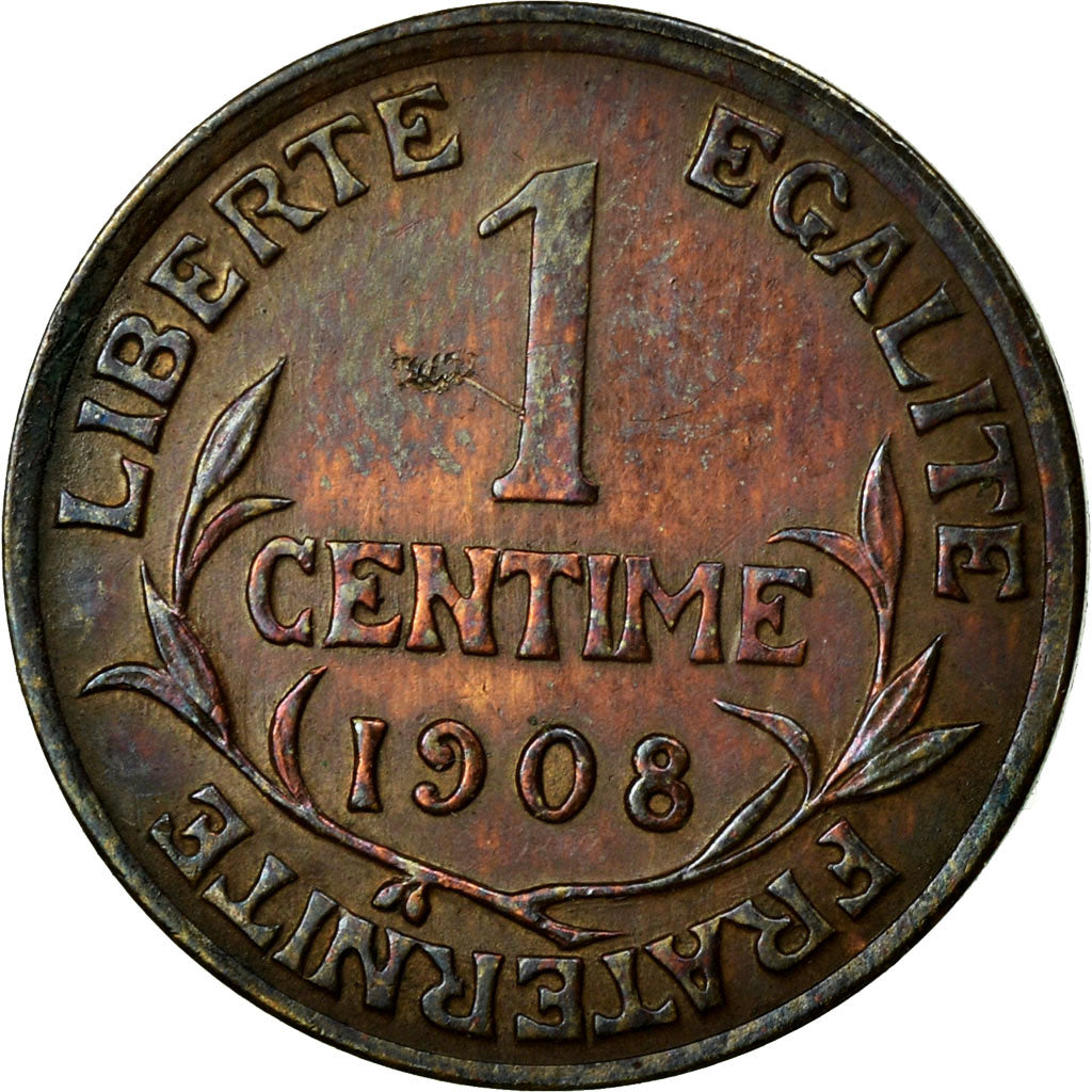 Coin, France, Dupuis, Centime, 1908, EF(40-45), Bronze, KM:840, Gadoury:90