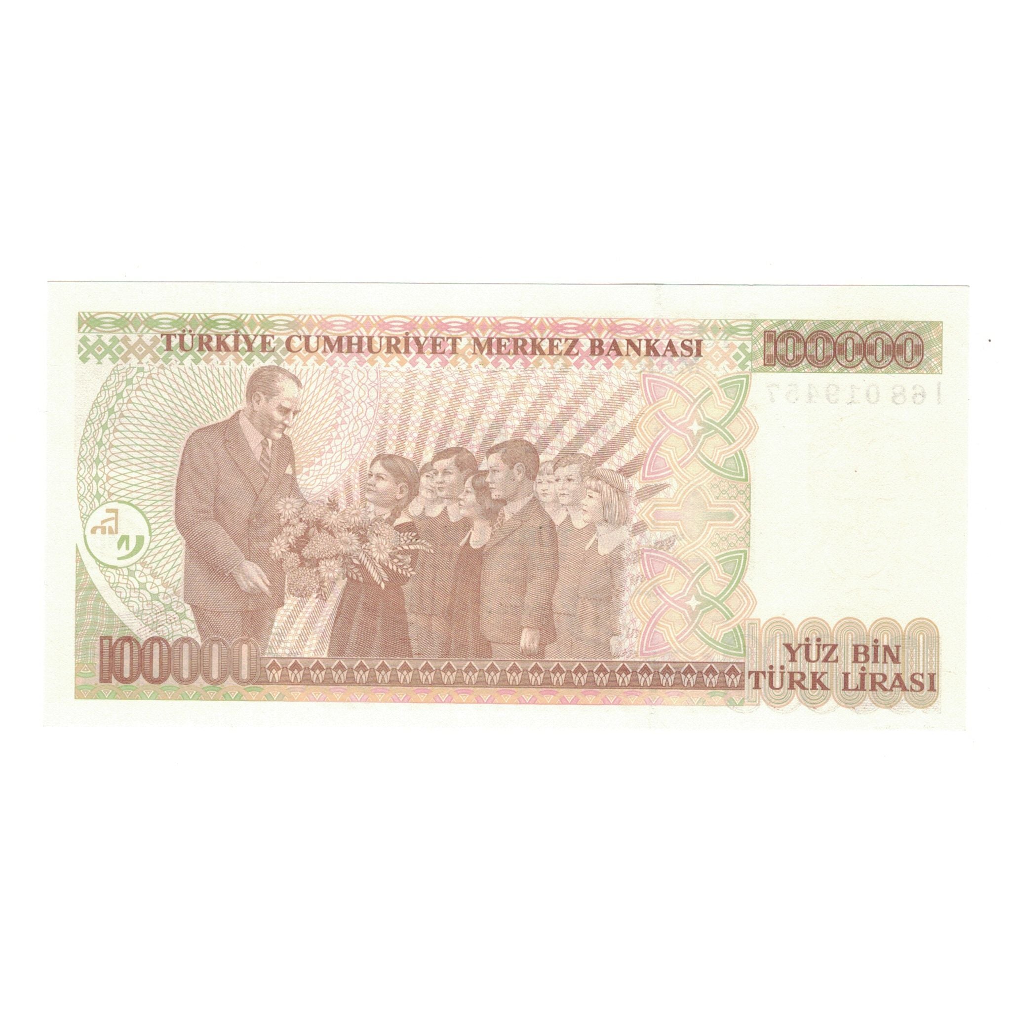 Banconote, Turchia, 100,000 Lira, 1970, 1970-01-14, KM:206, FDS