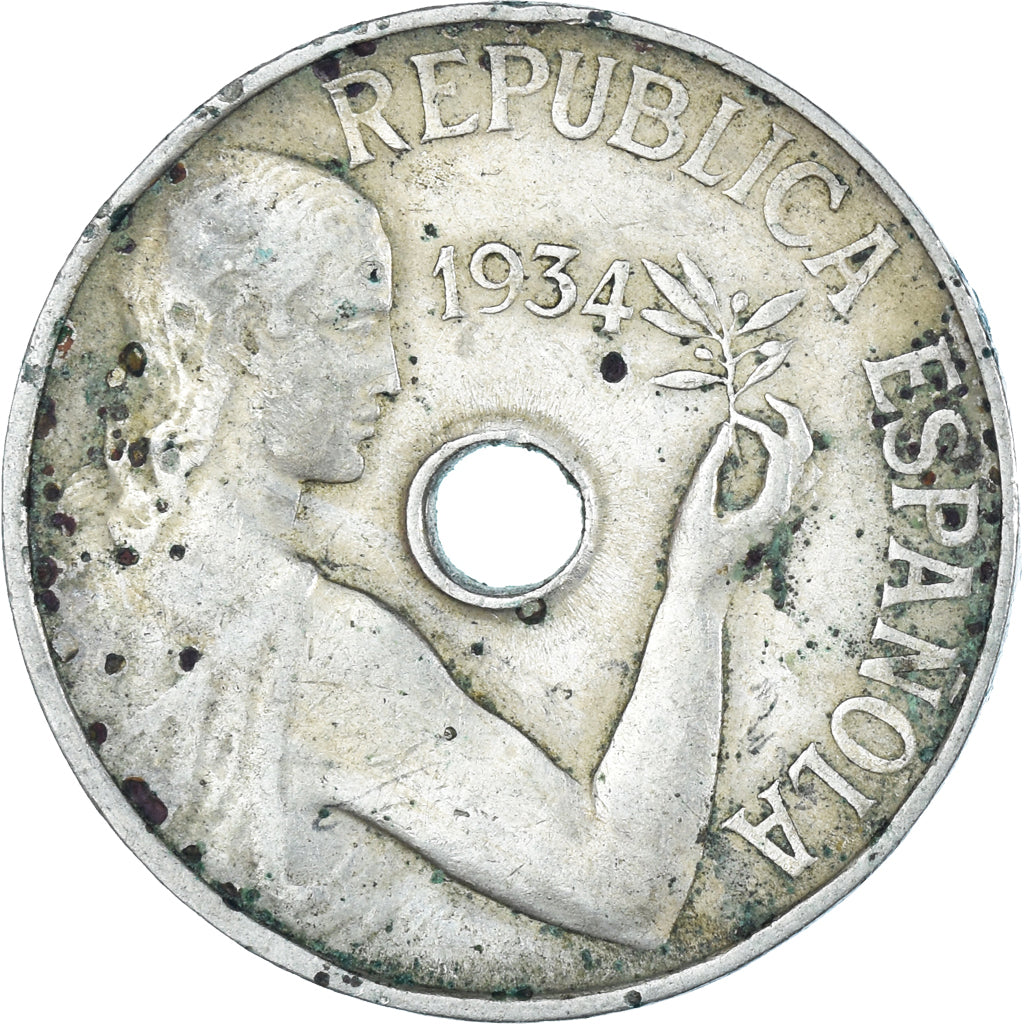 Moneda, España, 25 Centimos, 1934