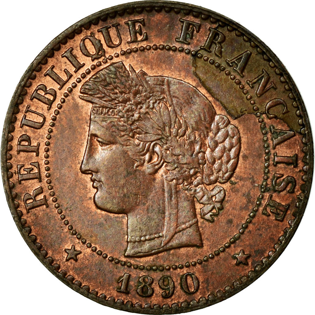 Coin, France, Cérès, Centime, 1890, Paris, AU(55-58), Bronze, KM:826.1