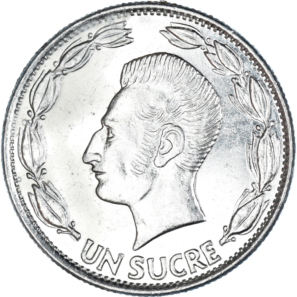 Coin, Ecuador, Sucre, Un, 1980