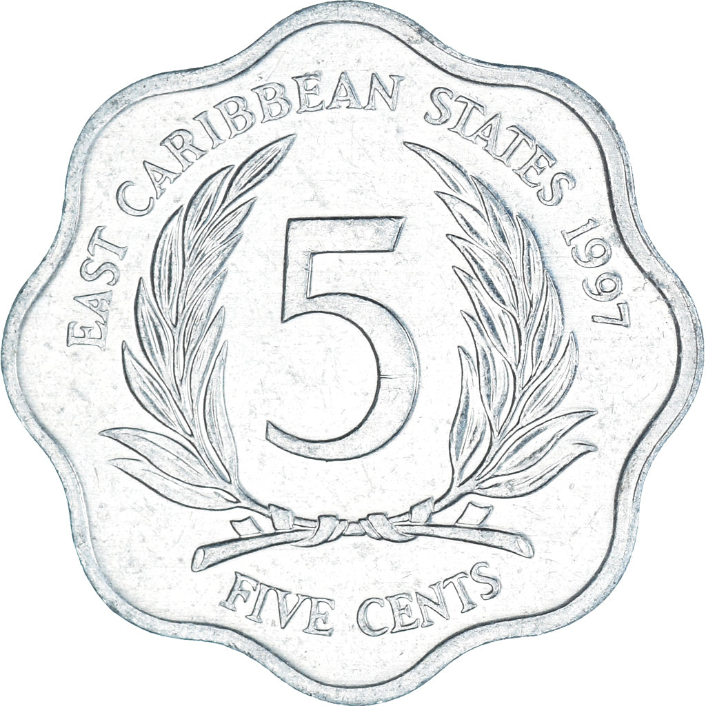 Moneta, Stati dei Caraibi Orientali, 5 Cents, 1997