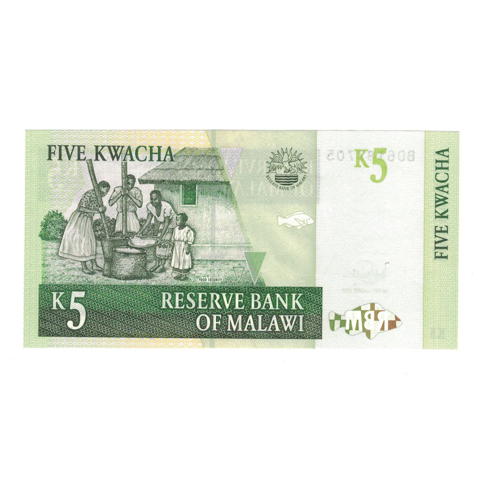 Banknote, Malawi, 5 Kwacha, 2005, 2005-12-01, KM:36c, UNC(63)