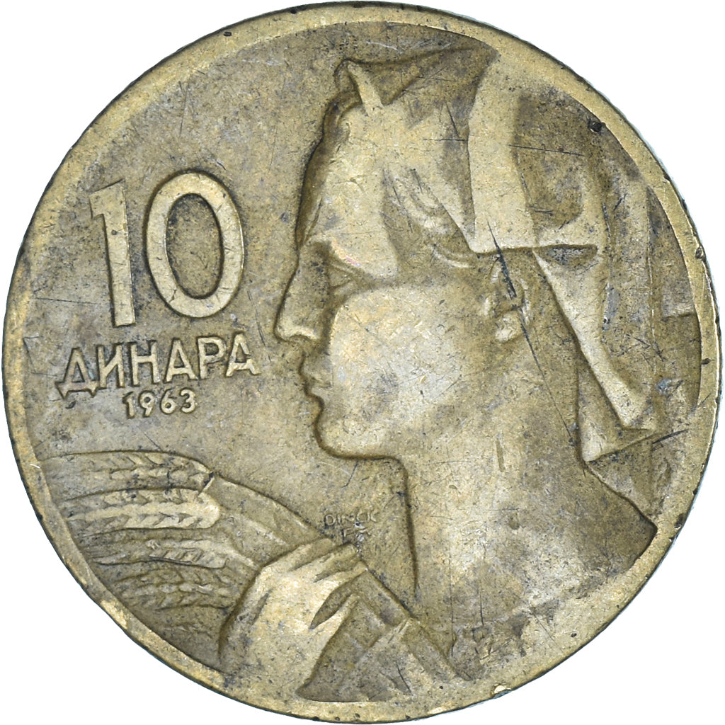 Münze, Jugoslawien, 10 Dinara, 1963