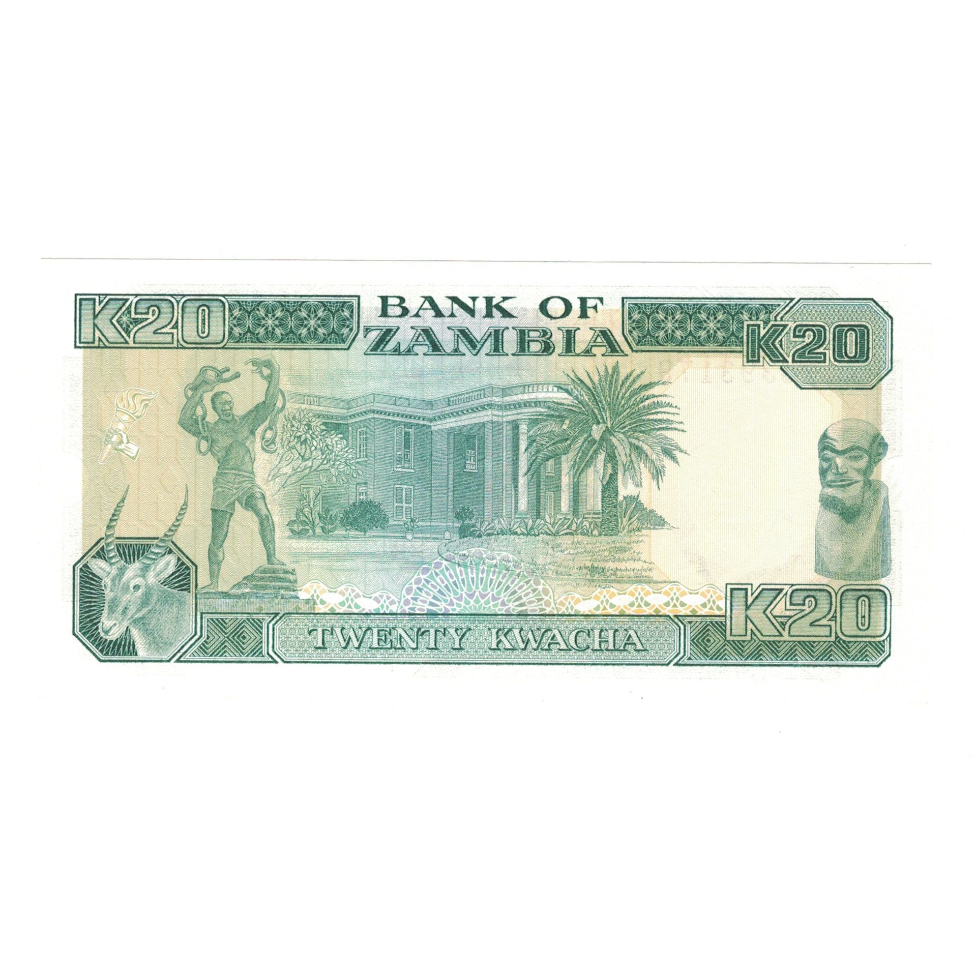 Nota, Zâmbia, 20 Kwacha, KM:32b, UNC(65-70)