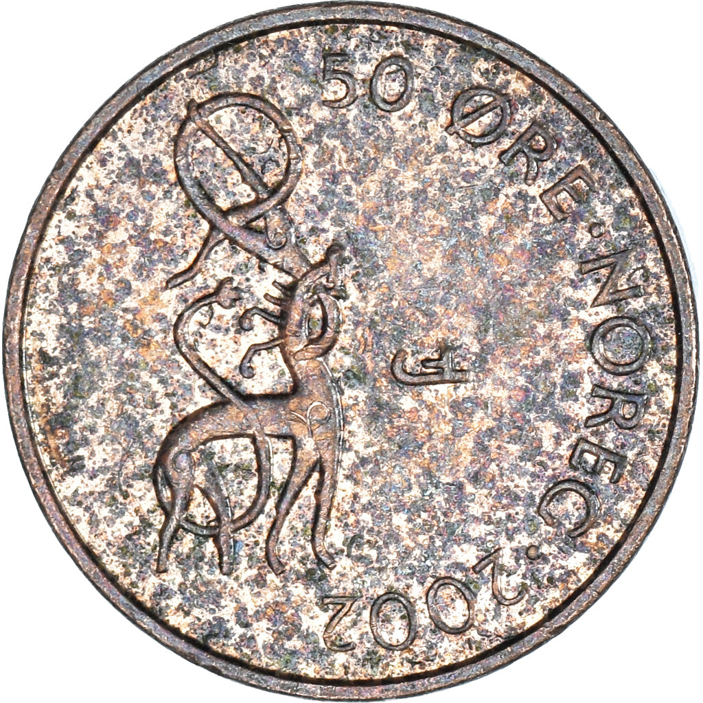 Moeda, Noruega, 50 Öre, 2002