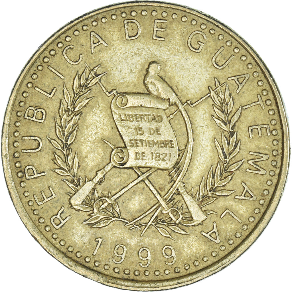 Coin, Guatemala, Quetzal, 1999