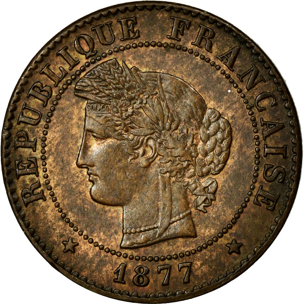 Moneta, Francia, Cérès, Centime, 1877, Paris, SPL-, Bronzo, KM:826.1
