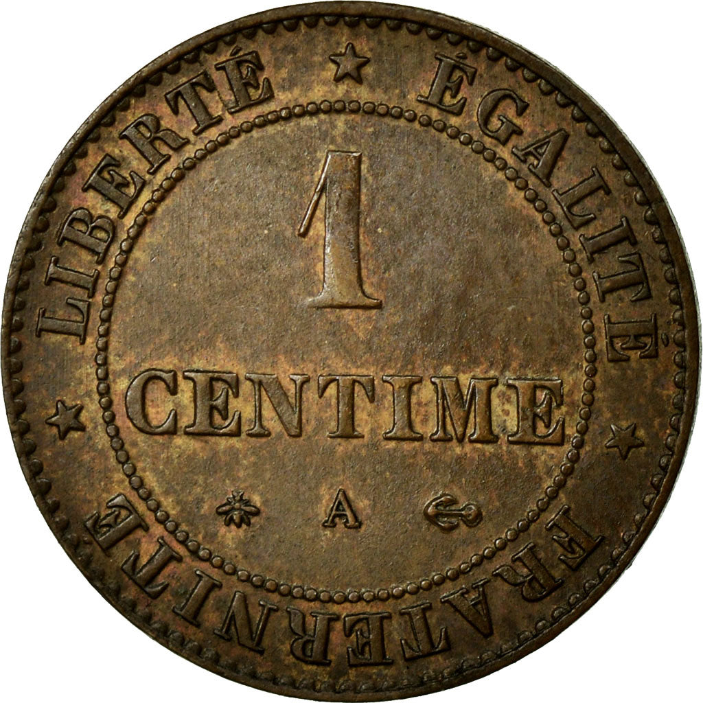 Moneta, Francia, Cérès, Centime, 1877, Paris, SPL-, Bronzo, KM:826.1