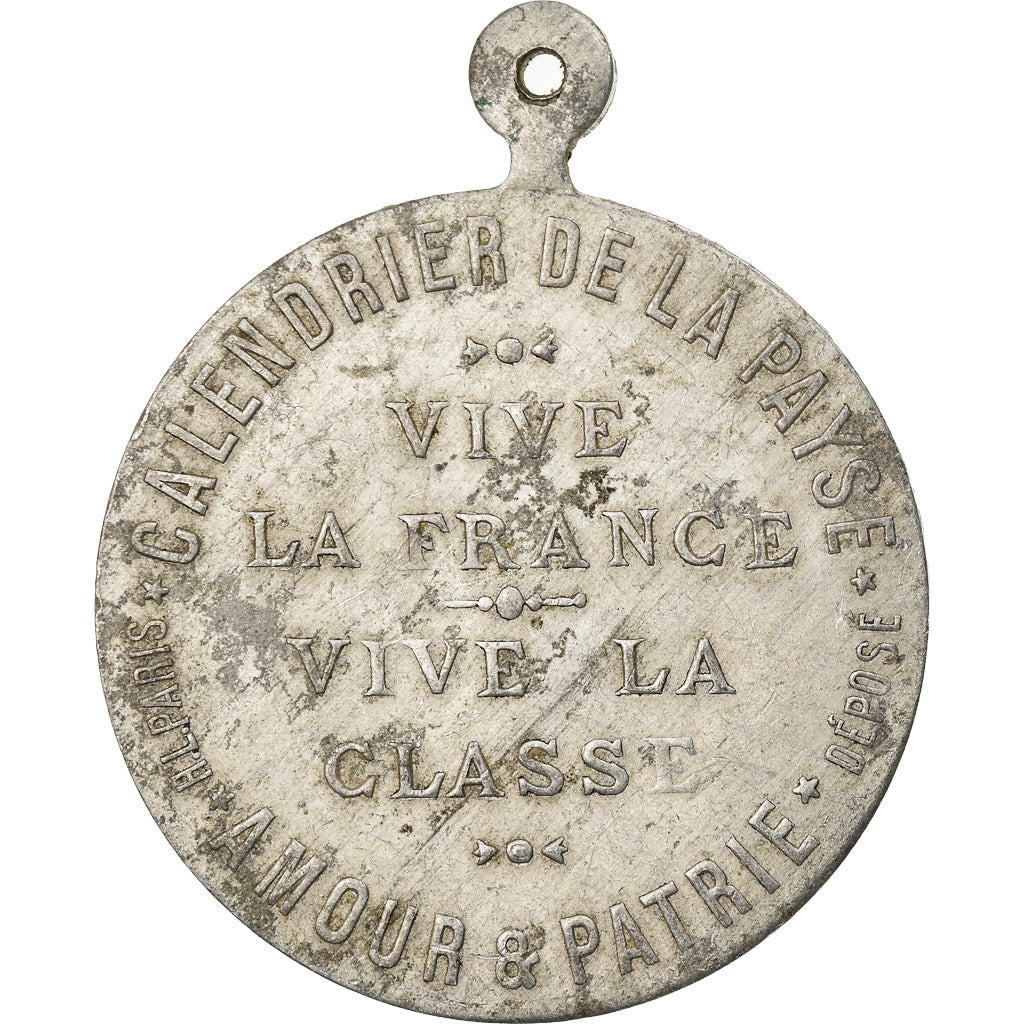 Francia, medaglia, Grande Guerre, Calendrier de la Payse, Vive la Classe