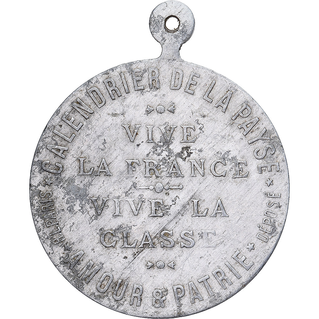Francia, medaglia, Grande Guerre, Calendrier de la Payse, Vive la Classe