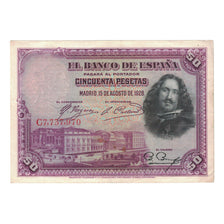 Banknote, Spain, 50 Pesetas, 1928, 1928-08-15, KM:75b, EF(40-45)