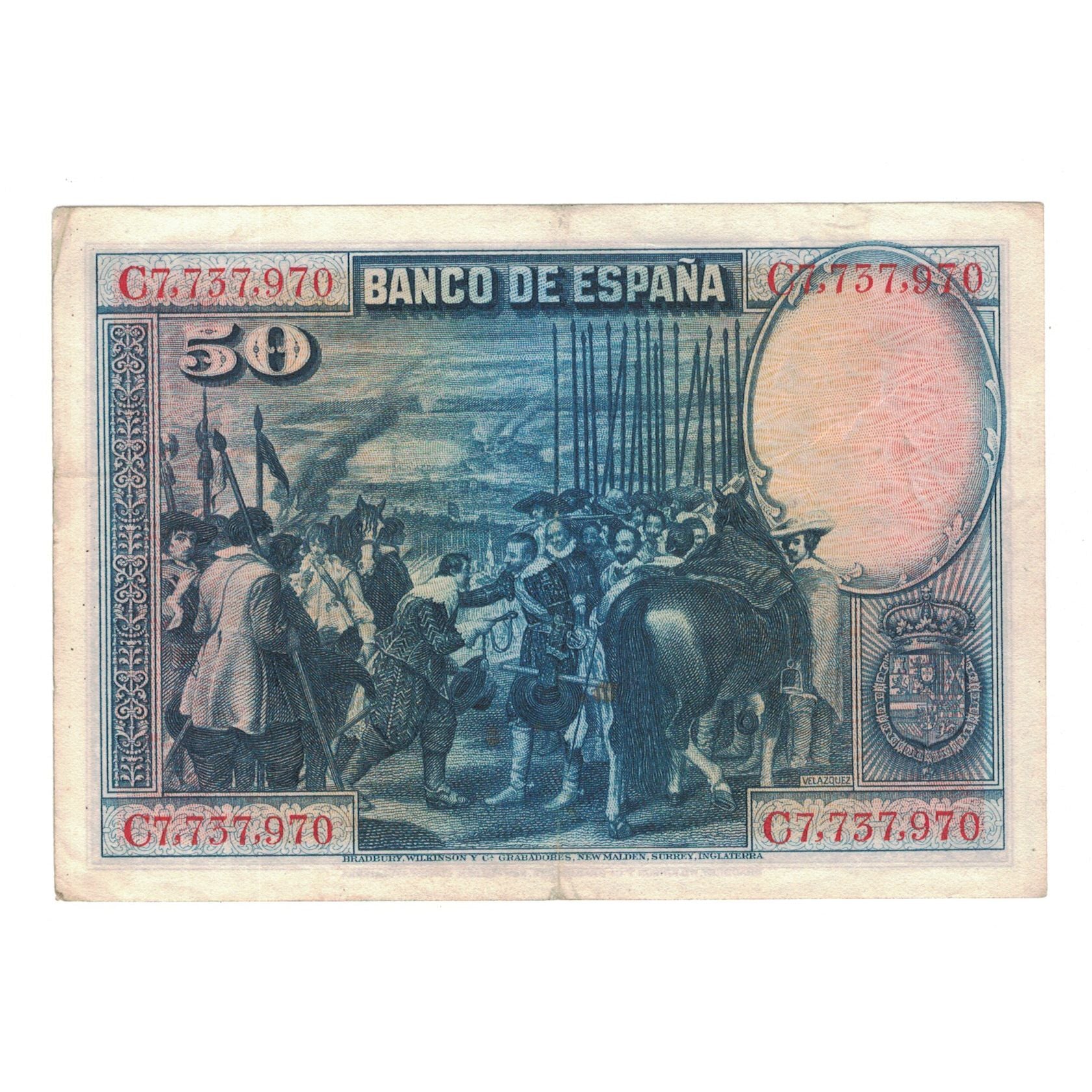 Banknote, Spain, 50 Pesetas, 1928, 1928-08-15, KM:75b, EF(40-45)