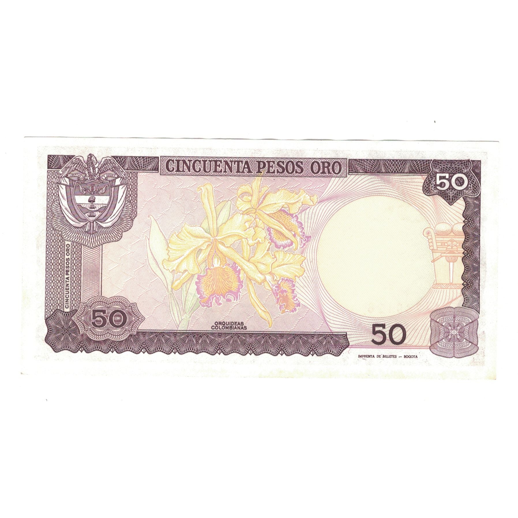 Banknote, Colombia, 50 Pesos Oro, 1986, 1986-01-01, KM:425b, UNC(60-62)