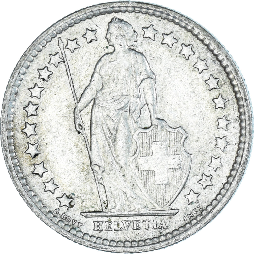 Moneda, Suiza, 1/2 Franc, 1959
