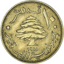 Moeda, Líbano, 10 Piastres, 1955