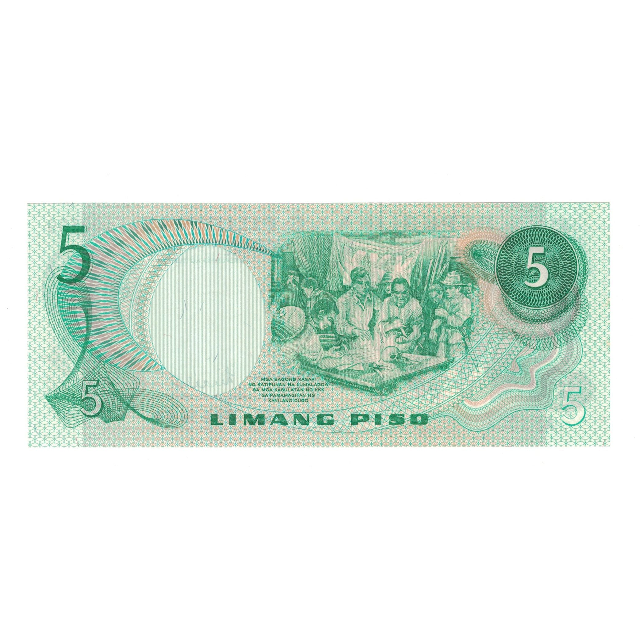 Billet, Philippines, 5 Piso, KM:143b, NEUF