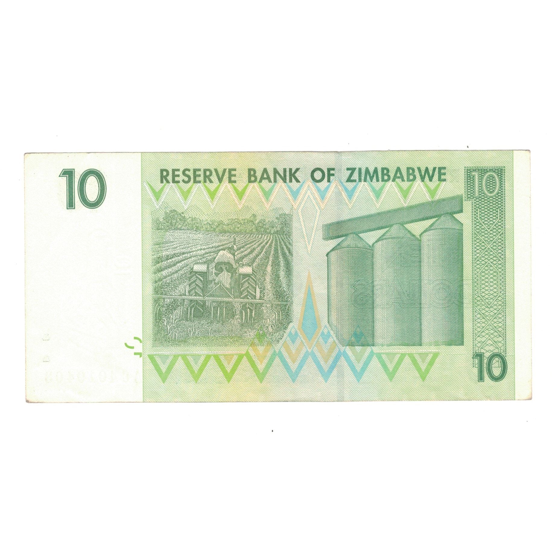 Billete, 10 Dollars, 2007, Zimbabue, KM:67, MBC+
