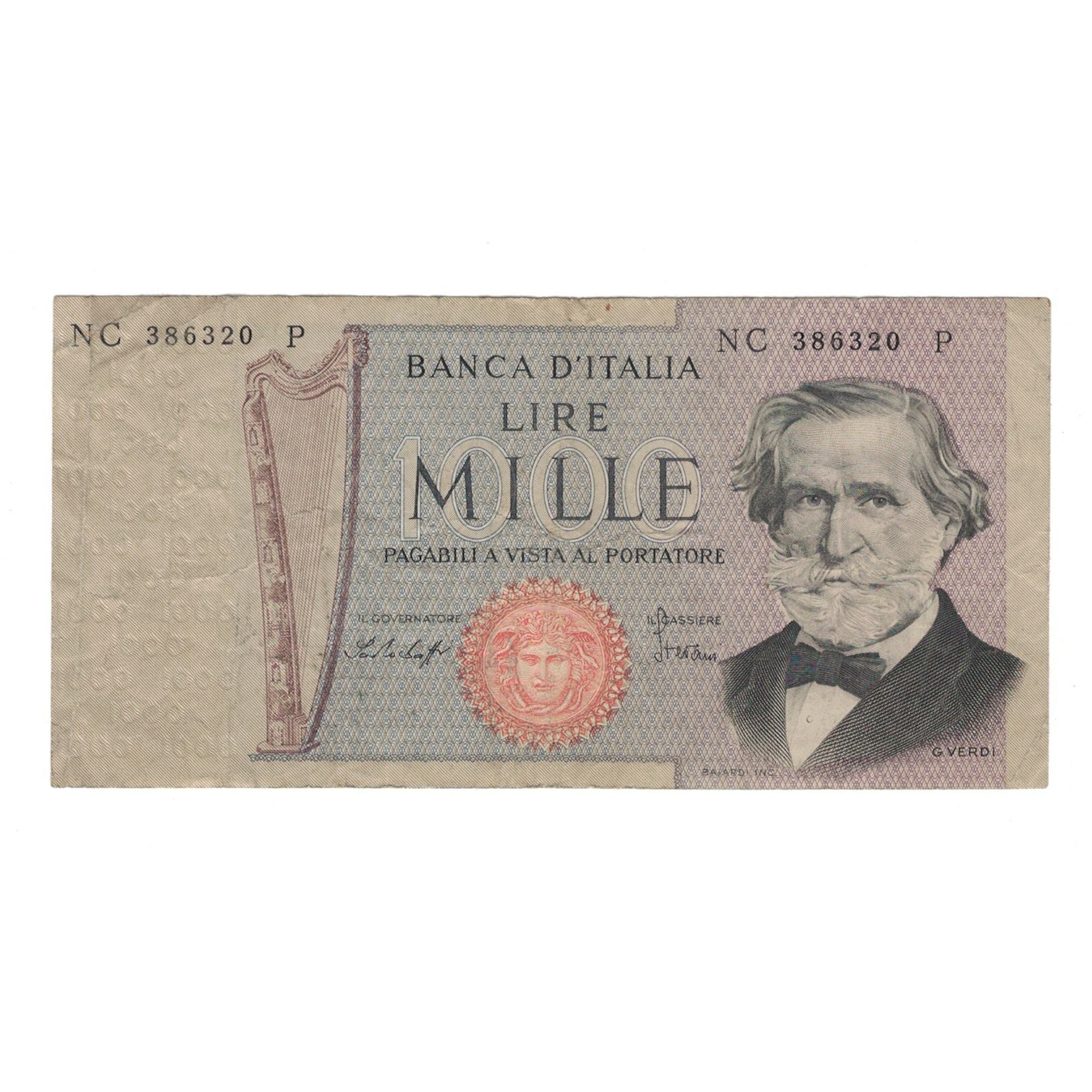 Banconote, Italia, 1000 Lire, 1969, 1969-02-26, KM:101a, BB