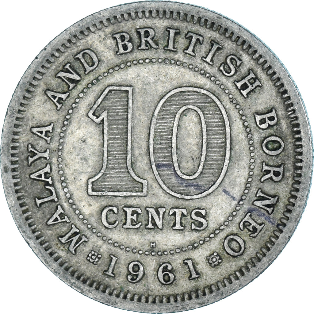 Münze, MALAYA & BRITISH BORNEO, 10 Cents, 1961