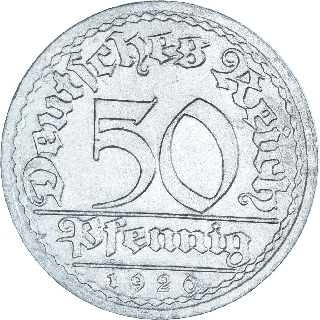 Münze, Deutschland, Weimarer Republik, 50 Pfennig, 1920