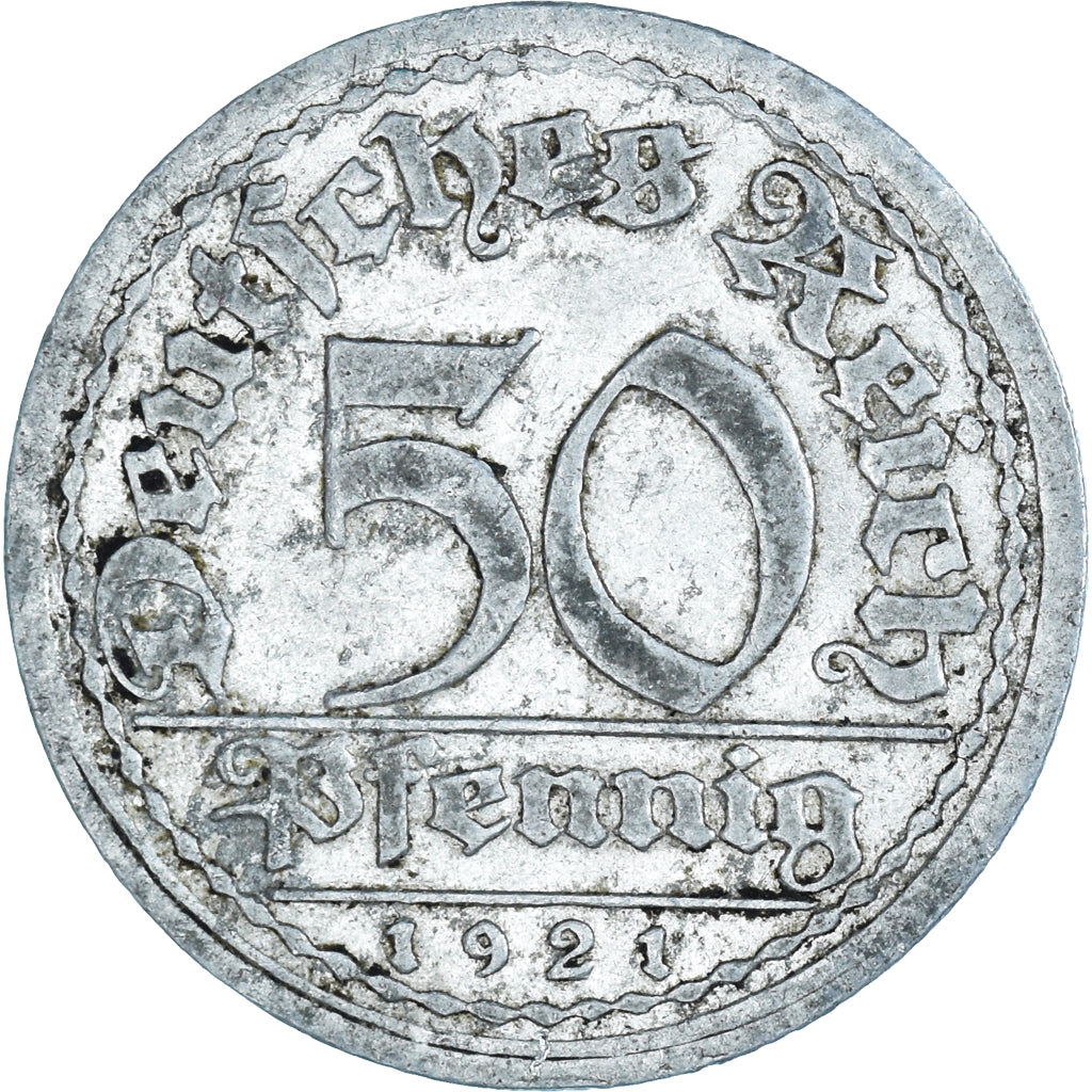 Münze, Deutschland, Weimarer Republik, 50 Pfennig, 1921