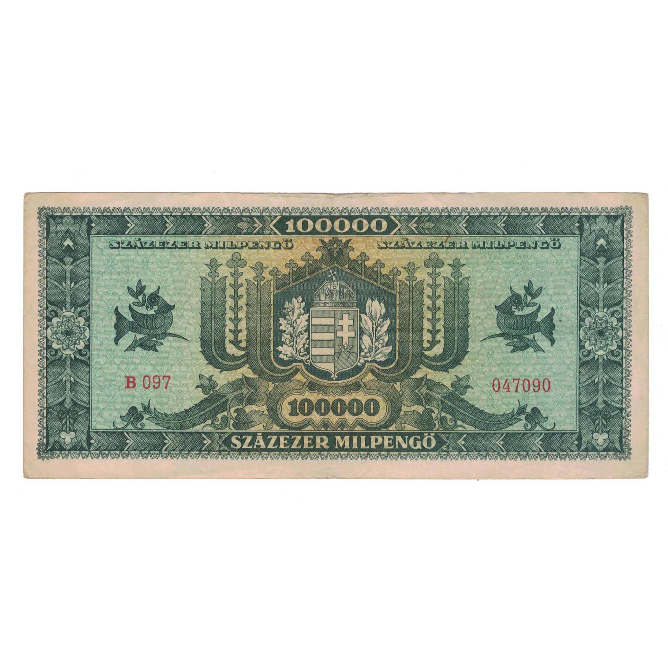 Banknote, Hungary, 100,000 Pengö, 1946, 1946-04-29, KM:121a, EF(40-45)