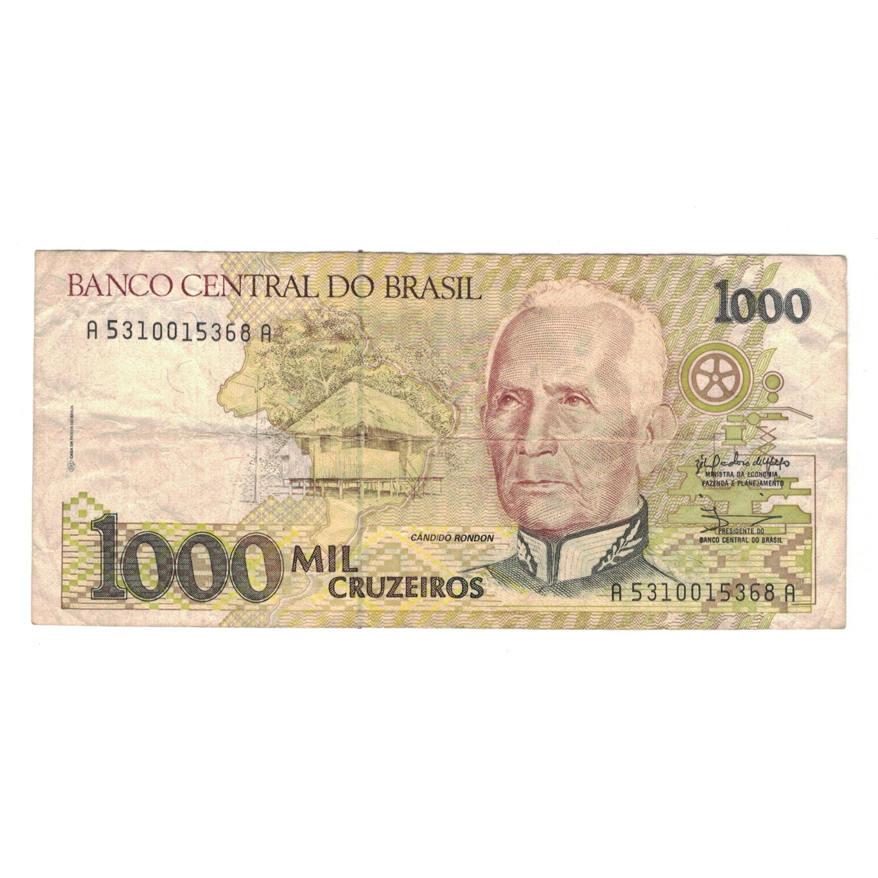Banknote, Brazil, 1000 Cruzeiros, KM:231a, VF(30-35)