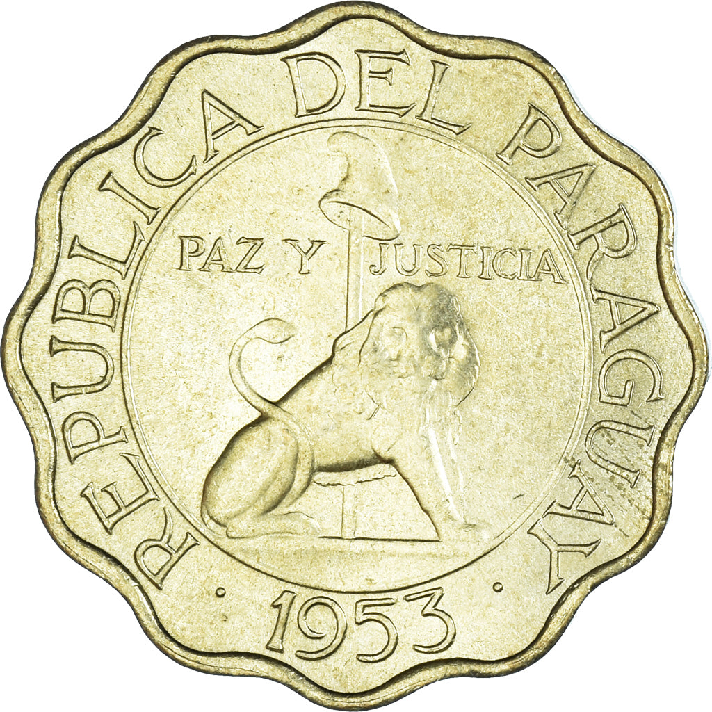 Coin, Paraguay, 25 Centimos, 1953