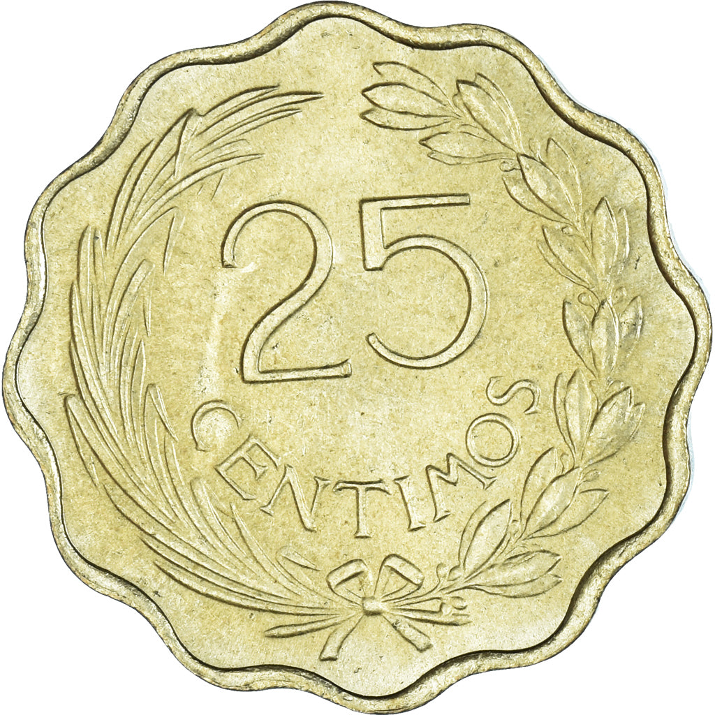 Coin, Paraguay, 25 Centimos, 1953
