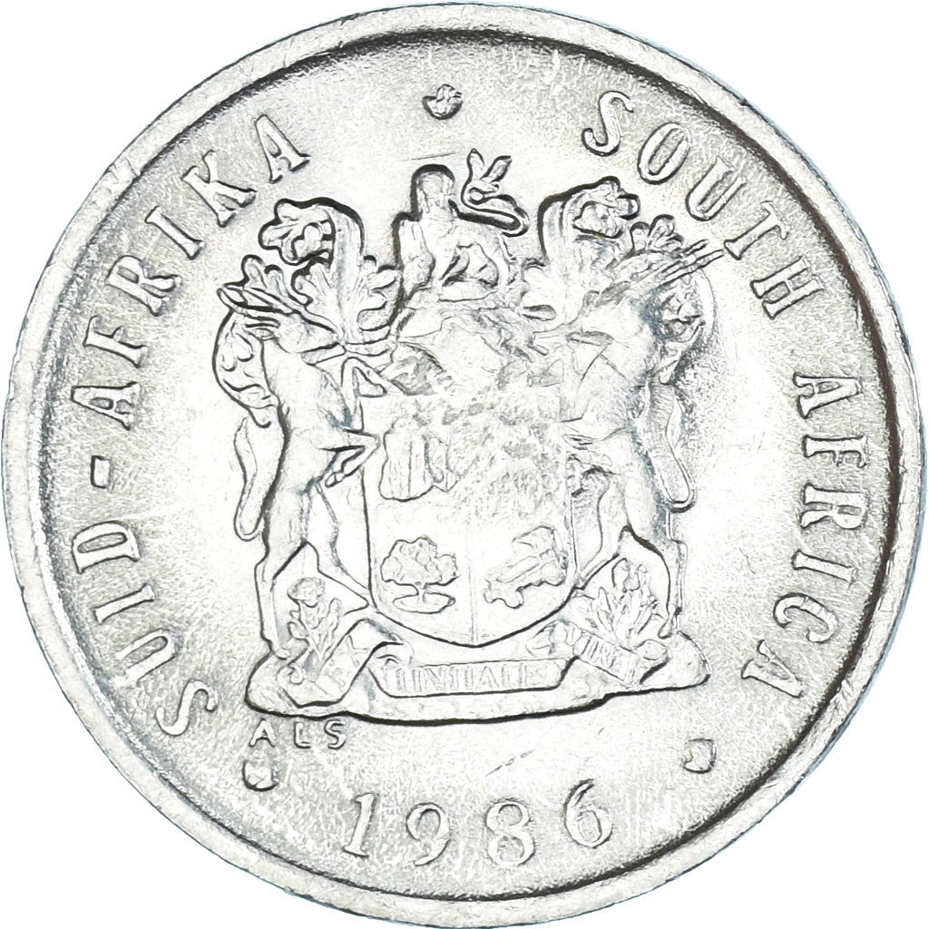 Moeda, África do Sul, 5 Cents, 1986