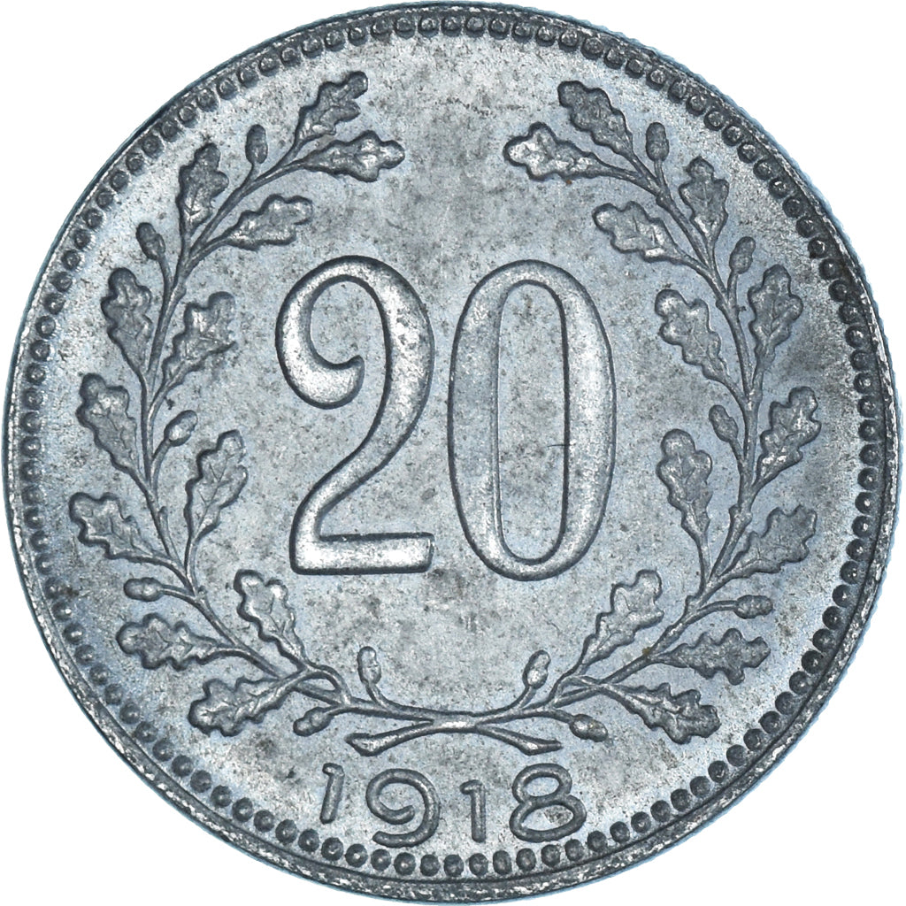 Moeda, Áustria, 20 Heller, 1918