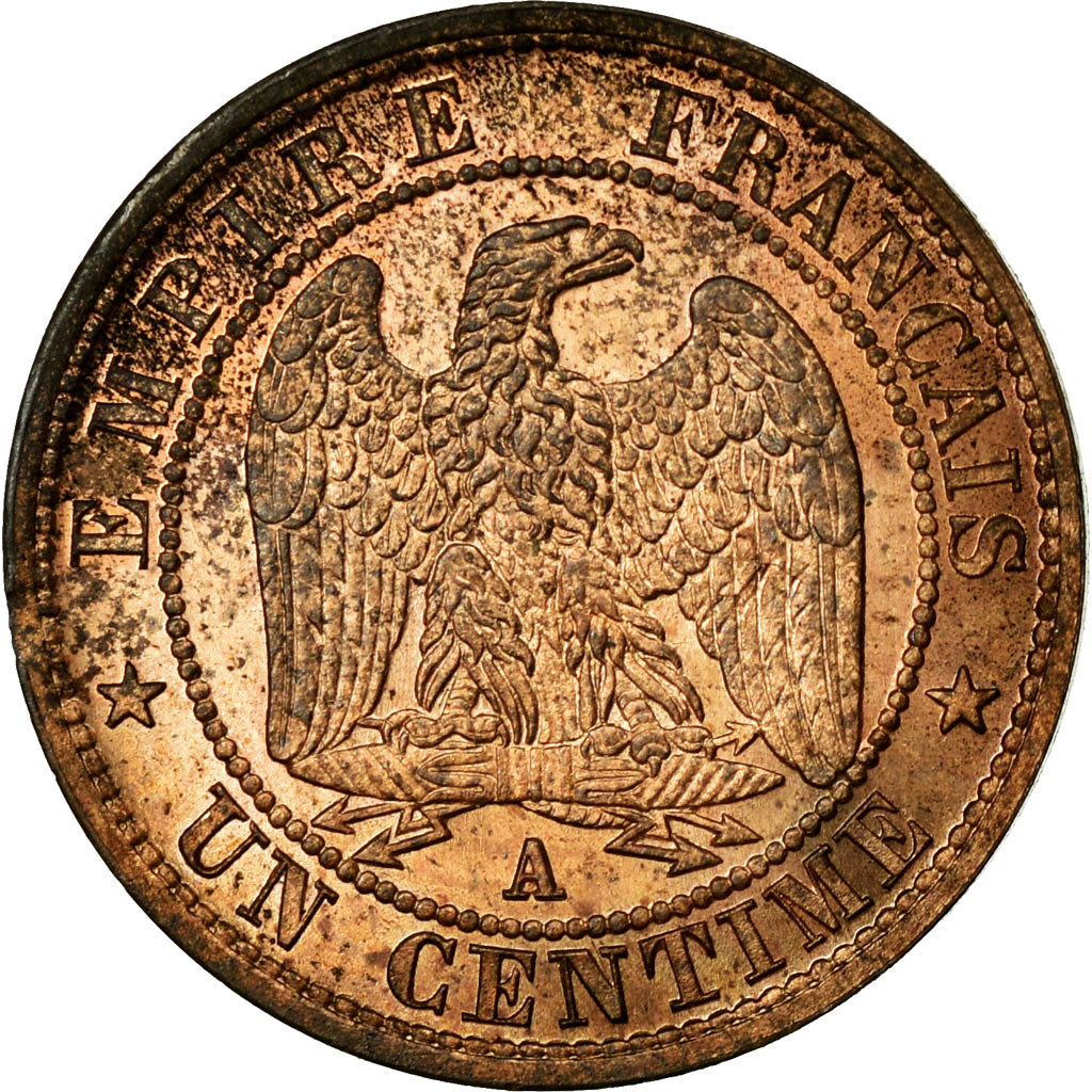 Coin, France, Napoleon III, Napoléon III, Centime, 1853, Paris, MS(63), Bronze