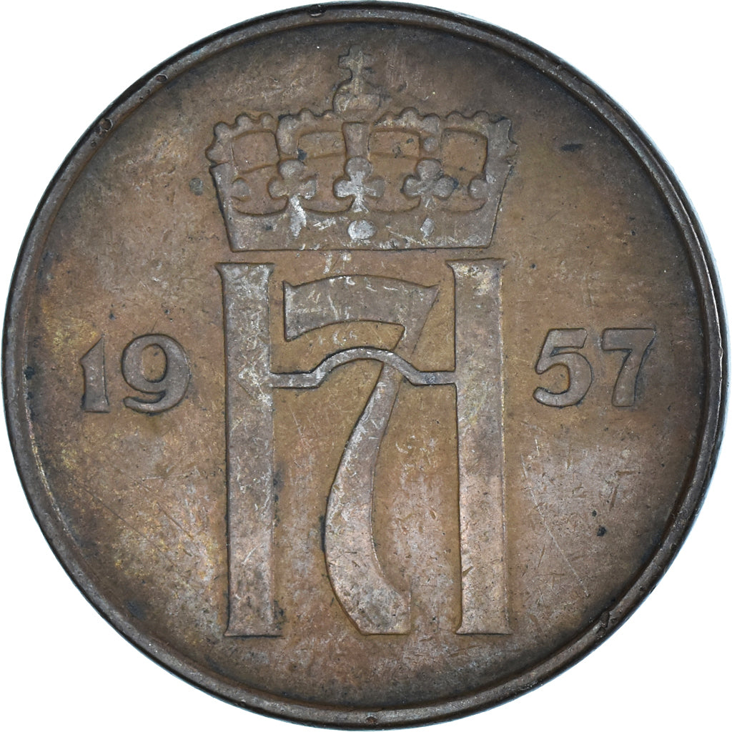 Moneta, Norvegia, 5 Öre, 1957