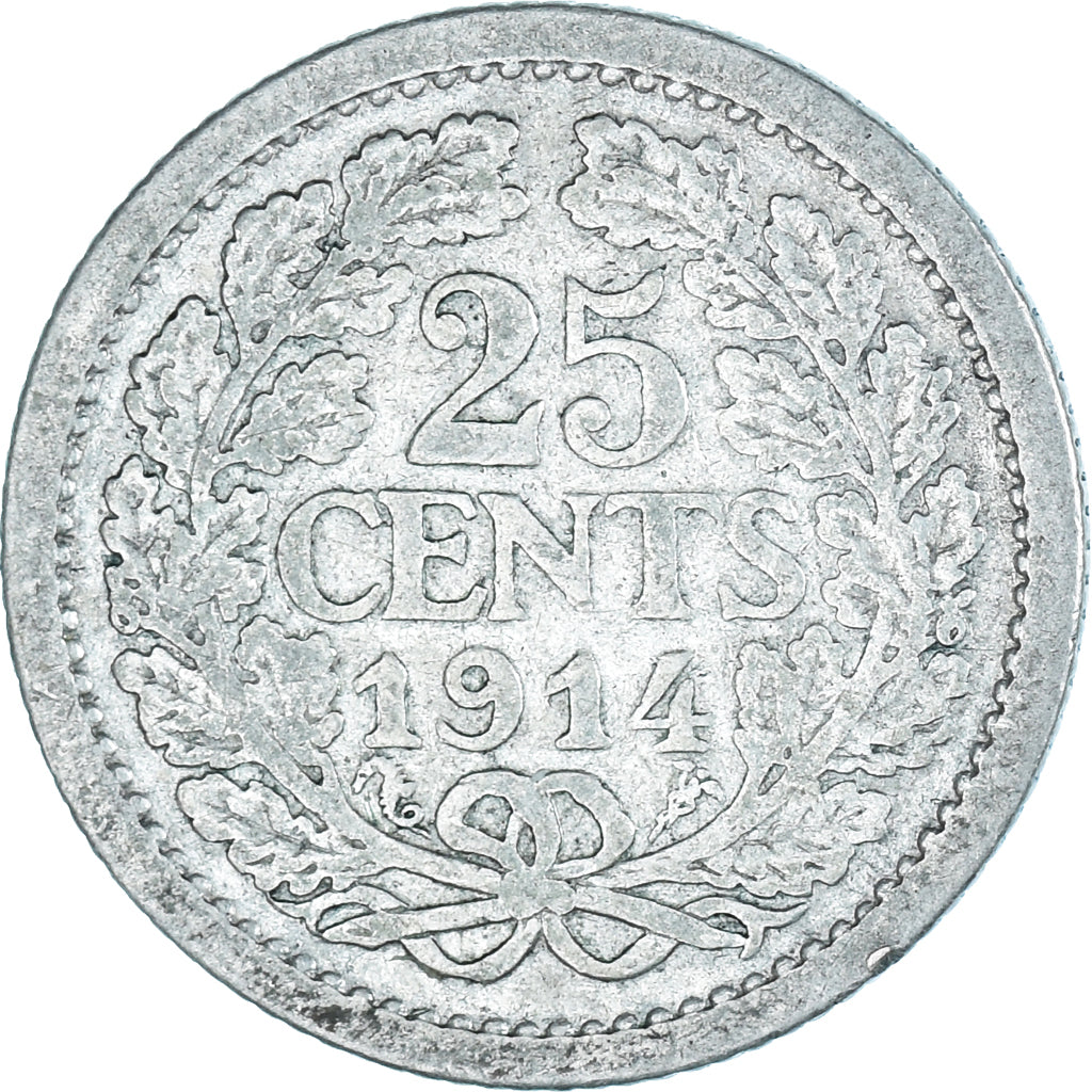 Moneta, Paesi Bassi, 25 Cents, 1914