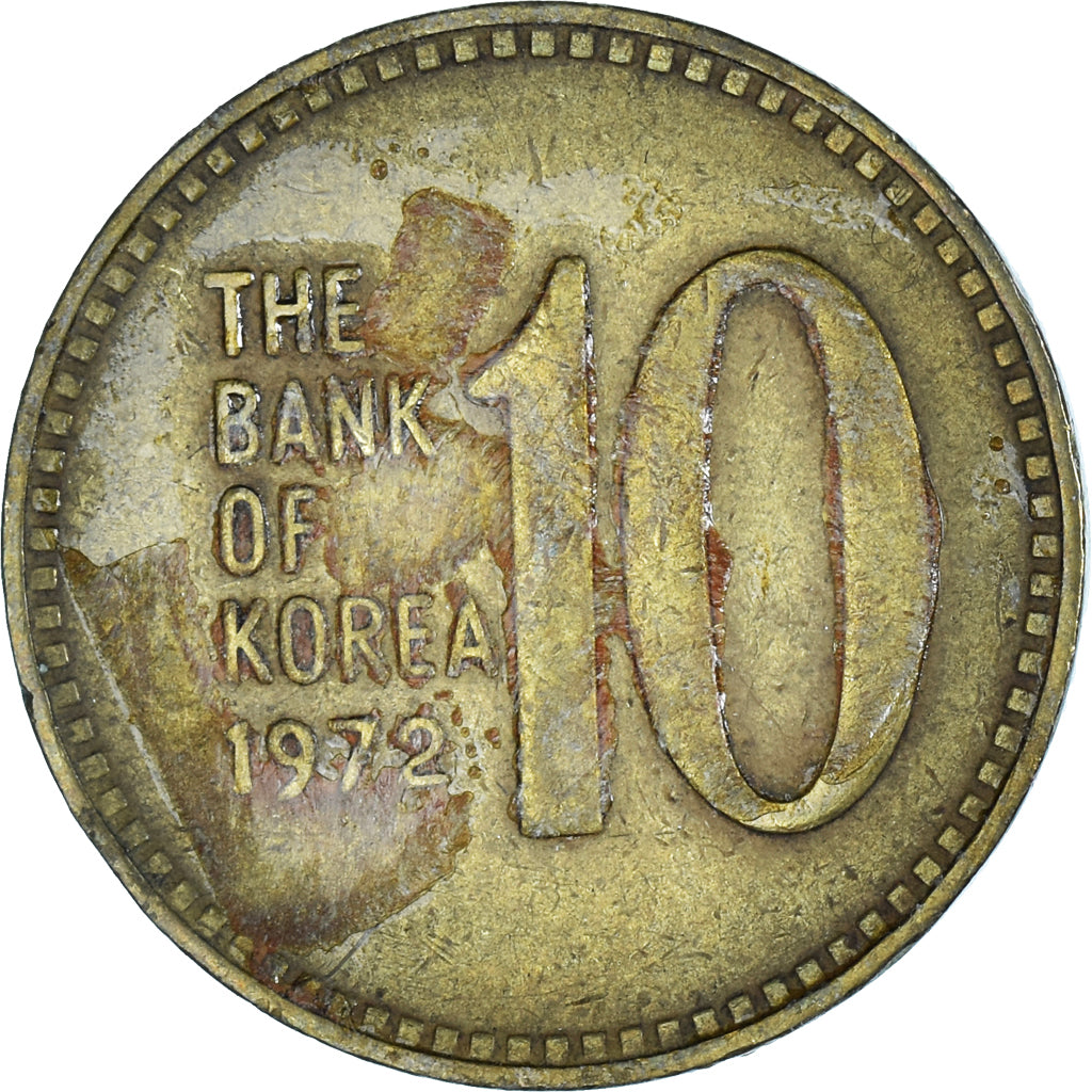 Münze, Korea, 10 Won, 1972