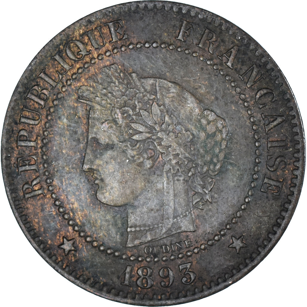 Moeda, França, 2 Centimes, 1893